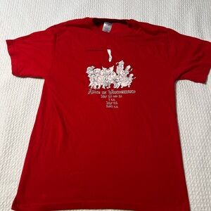 Red Alice in Wonderland Graphic Tee